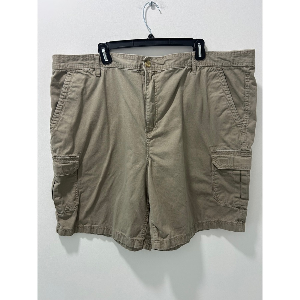 Northwest Territory Mens Khaki Cargo Shorts Size 44 Tan Cotton Twill Utility